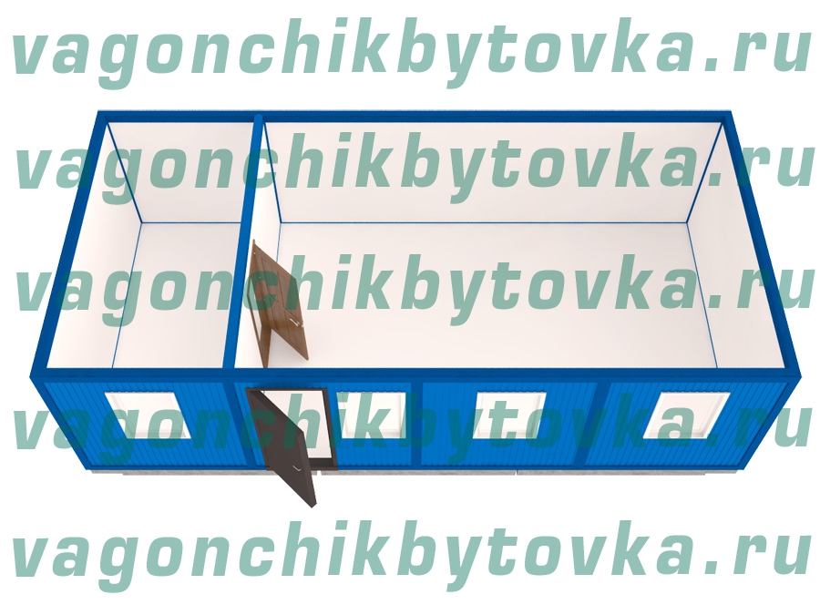 Мобильный офисный модуль, из 4-х шт БК